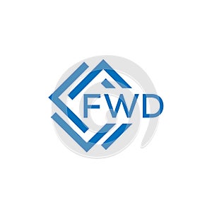 FWD letter logo design on white background. FWD creative circle letter logo . FWD letter design photo
