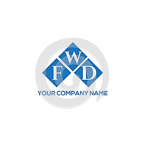 FWD letter logo design on white background.  FWD creative initials letter logo concept.  FWD letter design