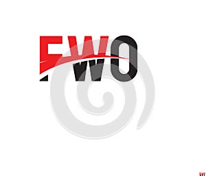 FWO Letter Initial Logo Design Vector Illustration