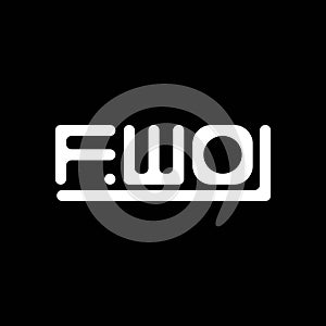 FWO letter logo creative design with vector graphic, FWO