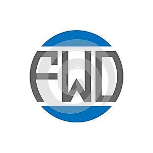 FWO letter logo design on white background. FWO creative initials circle logo concept. FWO letter design