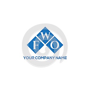 FWO letter logo design on white background.  FWO creative initials letter logo concept.  FWO letter design. FWO letter logo