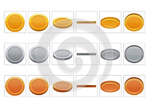 FX sprite sheet animation of coin photo