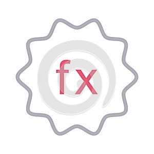 Fx vector color line icon