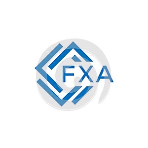 FXA letter logo design on white background. FXA creative circle letter logo . FXA letter design