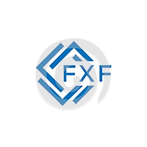 FXF letter logo design on white background. FXF creative circle letter logo . FXF letter design