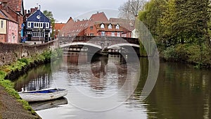 Fye Bridge, River Wensum, Norwich, Norfolk, England, UK
