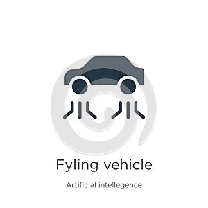Fyling vehicle icon vector. Trendy flat fyling vehicle icon from artificial intellegence and future technology collection isolated