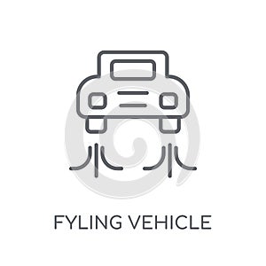 fyling Vehicle linear icon. Modern outline fyling Vehicle logo c