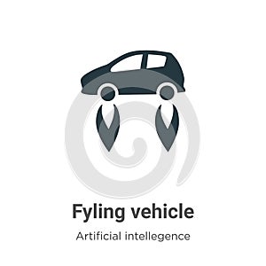 Fyling vehicle vector icon on white background. Flat vector fyling vehicle icon symbol sign from modern artificial intellegence