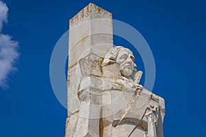 Fyodor Ushakov monument on Kaliakra cape in Bulgaria