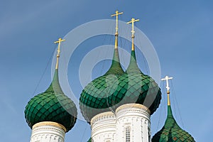 Fyodorovskaya Church in Yaroslavl. Golden ring of Russia