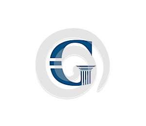 G Alphabet Law firm Logo Design Concept