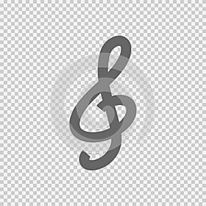 G clef vector. G clef vector. G clef icon. G clef symbol. Simple isolated G clef vector symbol icon