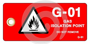 G01 Gas Isolation Point Tag Label Symbol Sign, Vector Illustration, Isolate On White Background. EPS10