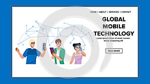 g global mobile technology vector