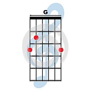 G guitar chord icon