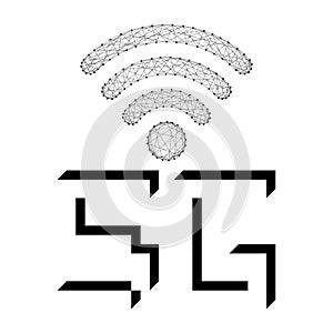 5G high speed web connection symbol. Vector illustration