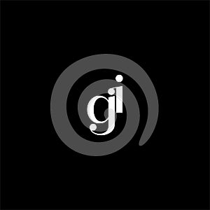 G I letter logo creative design on black color background.gi