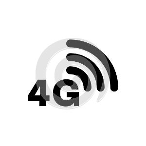 4G icon network coverage area simple flat style symbol photo