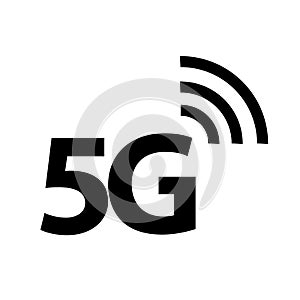 5G icon, Vector illustration photo