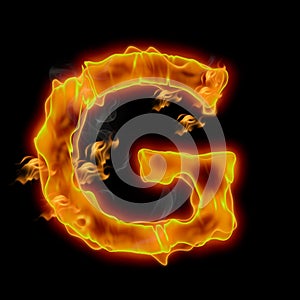 G - Letter of the Alphabet Made of Fire