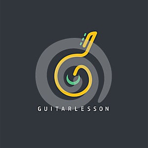 G letter gutar icon vector concept design template
