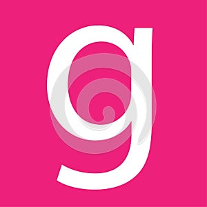g letter on pink background