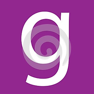 g letter on purple background