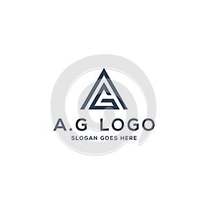 A.G logo concep, initial AG  illustration