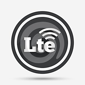 4G LTE sign. Long-Term evolution symbol.