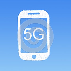5G mobile phone cloud shape