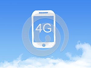 4G mobile phone cloud shape