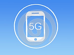 5G mobile phone cloud shape