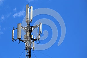 5G mobile phone tower. High Speed Broadband photo