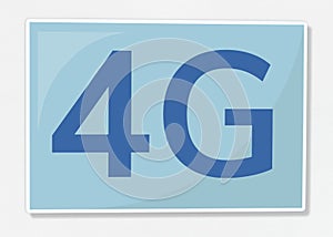 4G network communication icon illustration