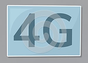 4G network communication icon illustration