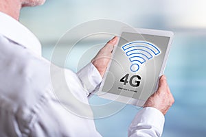 4g network concept on a tablet photo