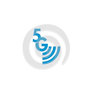 5G network technology icon isolated on white background