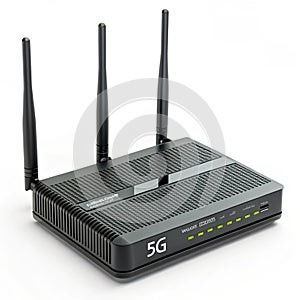 5G router 3D icon illustration isolated on white photo