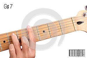 G sharp dominant seventh guitar chord tutorial