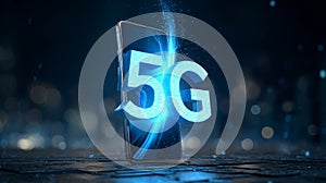 5G smartphone neon network speed technology mobile