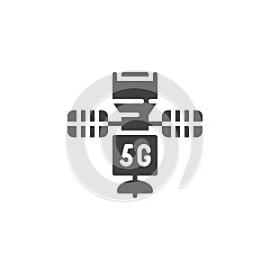 5G space satellite vector icon