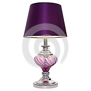 Table lamp isolated on white background