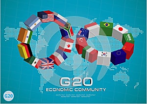 G20 country flags