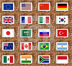 G20 country flags