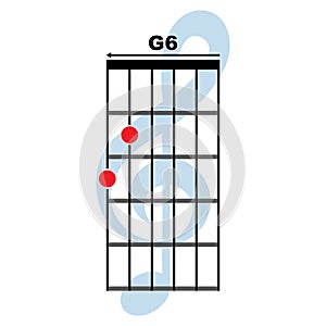 G6 guitar chord icon