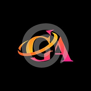 GA aerospace creative logo design