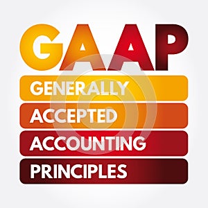 GAAP - Generally Accepted Accounting Principles acronym, business concept background