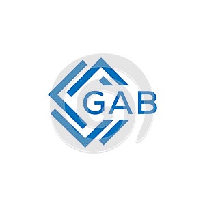 GAB letter logo design on white background. GAB creative circle letter logo concept. GAB letter design.GAB letter logo design on photo
